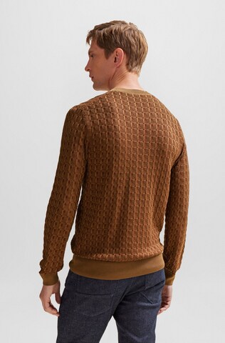 BOSS Sweater 'L-Puro' in Brown