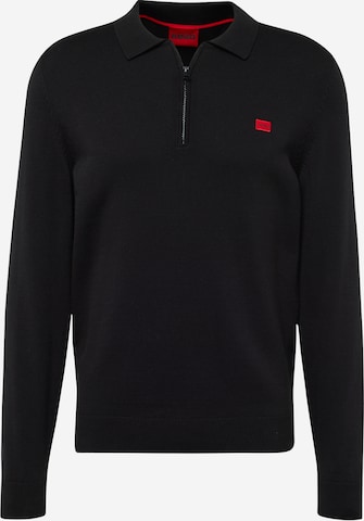 HUGO Red Sweater 'San Peer-C' in Black: front