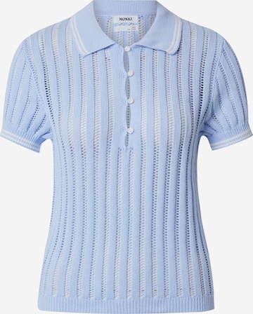T-shirt Monki en bleu : devant