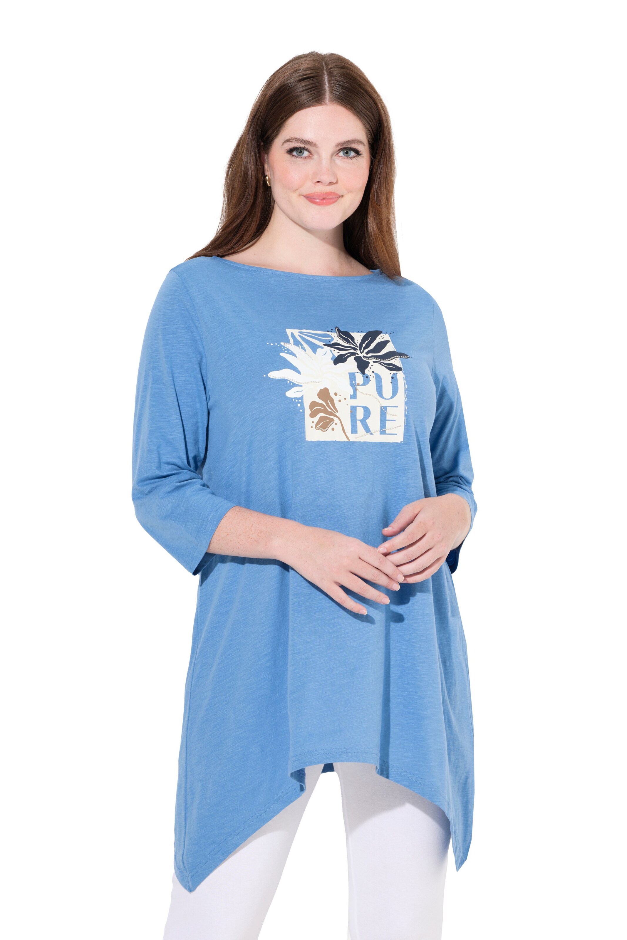 Ulla Popken Shirt in Blauw: voorkant