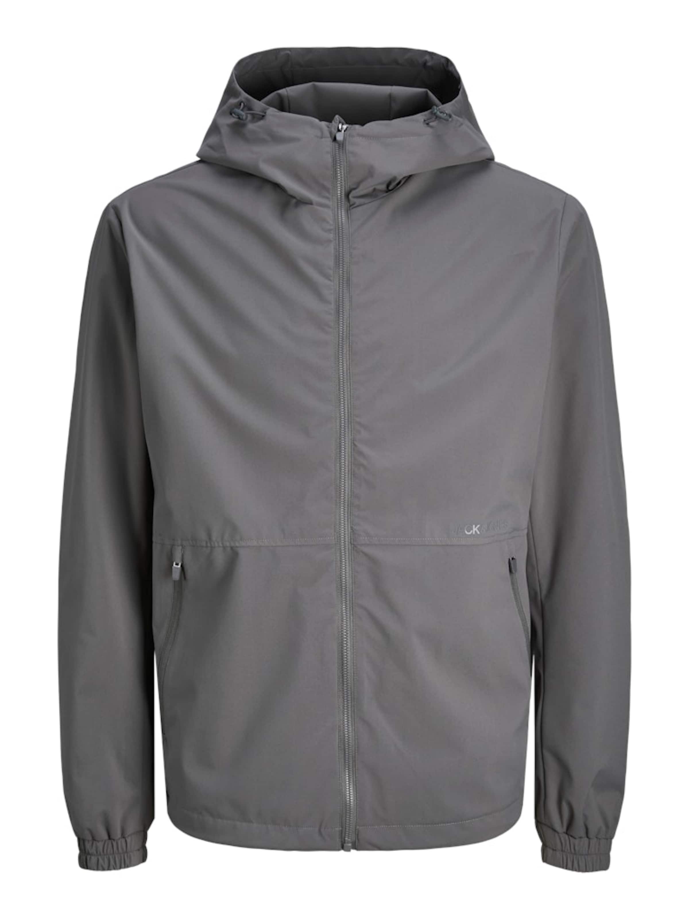 JACK & JONES Between-Season Jacket 'JJEURBAN' in Grey: front