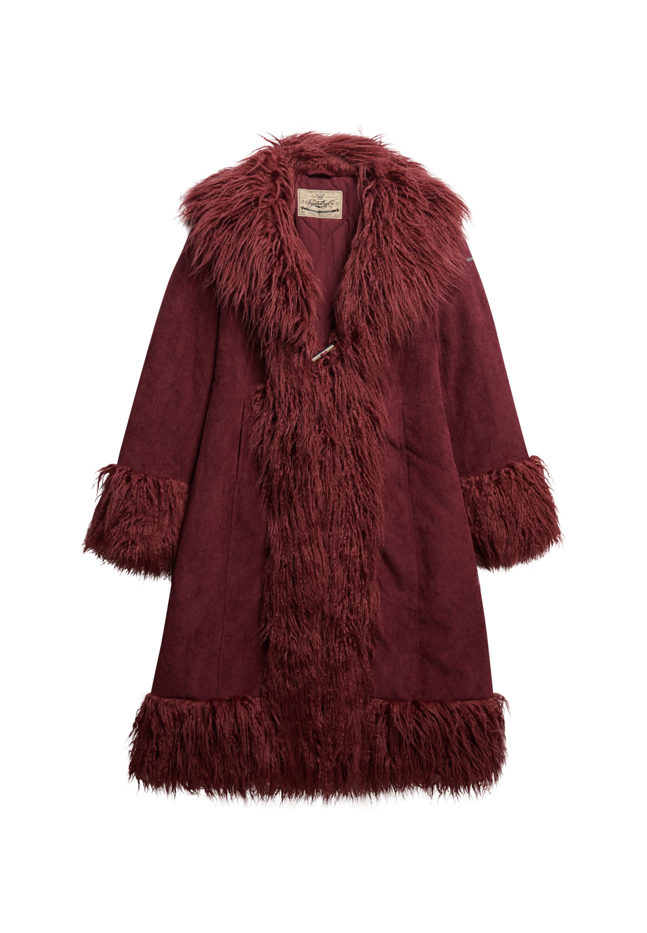 Manteau d’hiver 'Afghan' Superdry & Co en rouge : devant