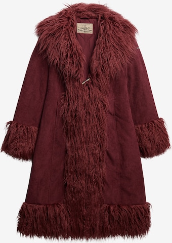 Superdry Tussenmantel 'Afghan' in Rood: voorkant