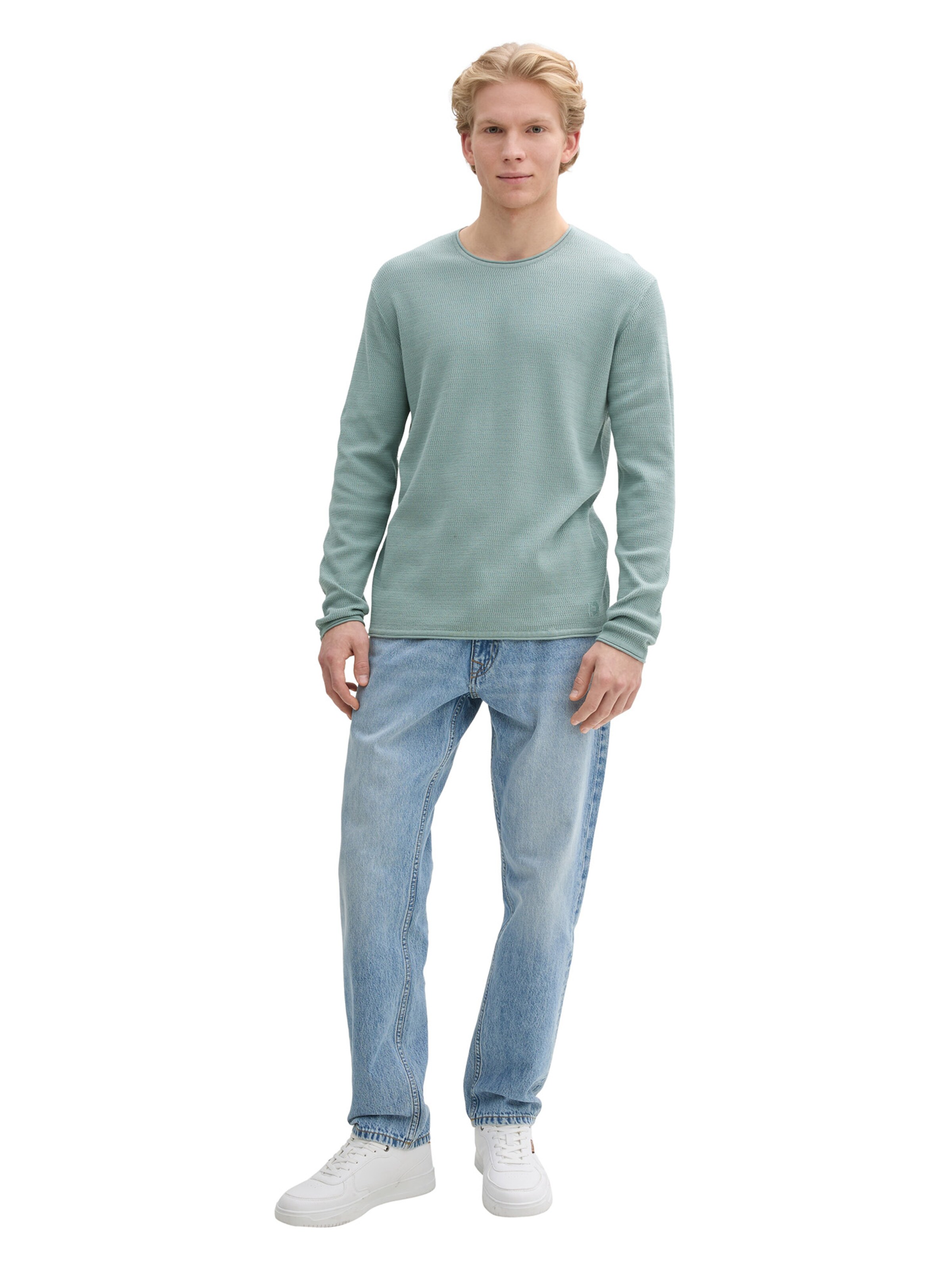 TOM TAILOR DENIM Pullover in Grün