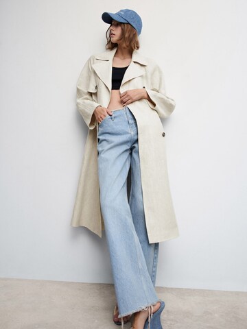 MANGO Summer Coat in Grey: front