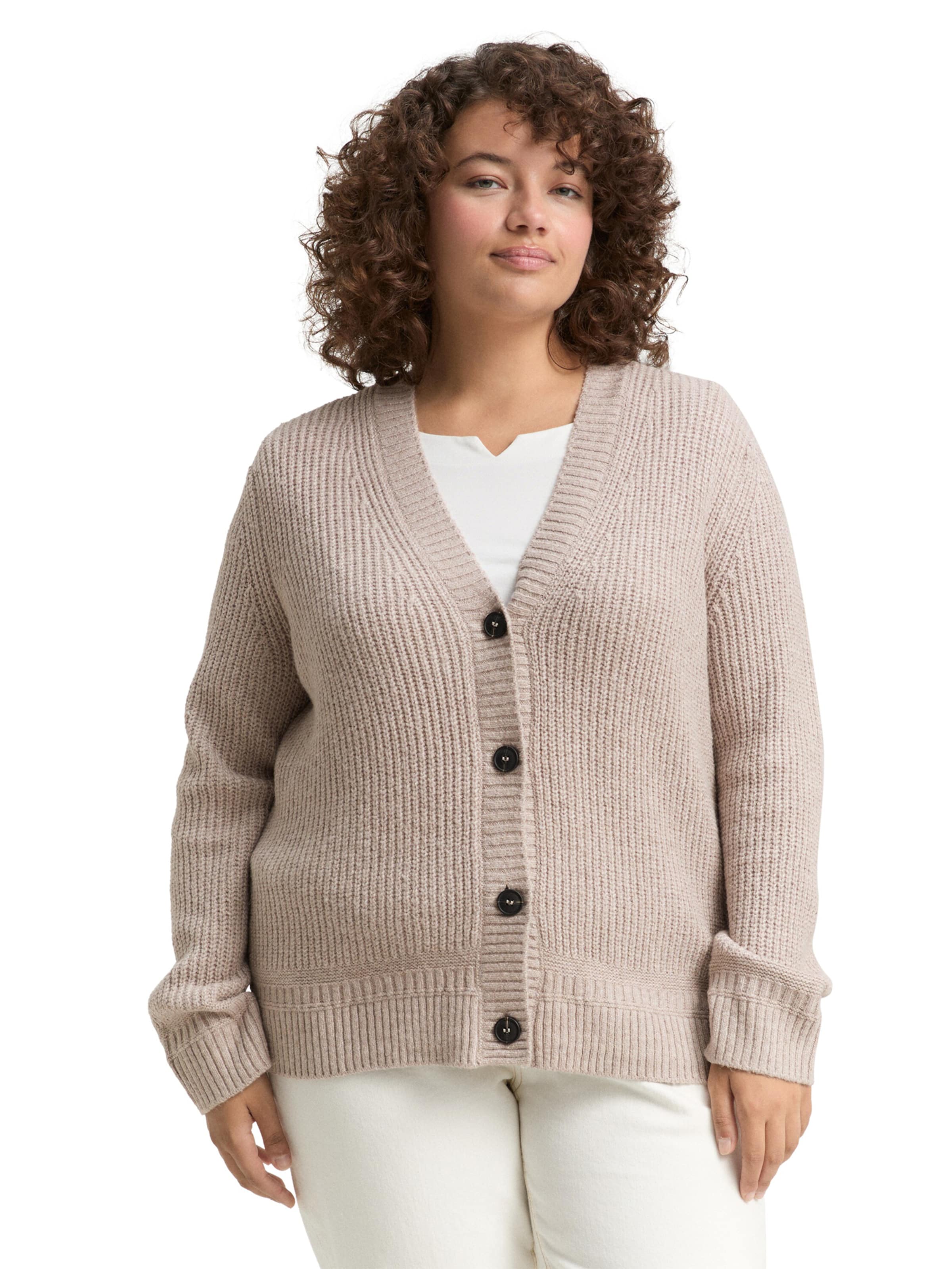 Tom Tailor Women + Knit cardigan in Grey: front
