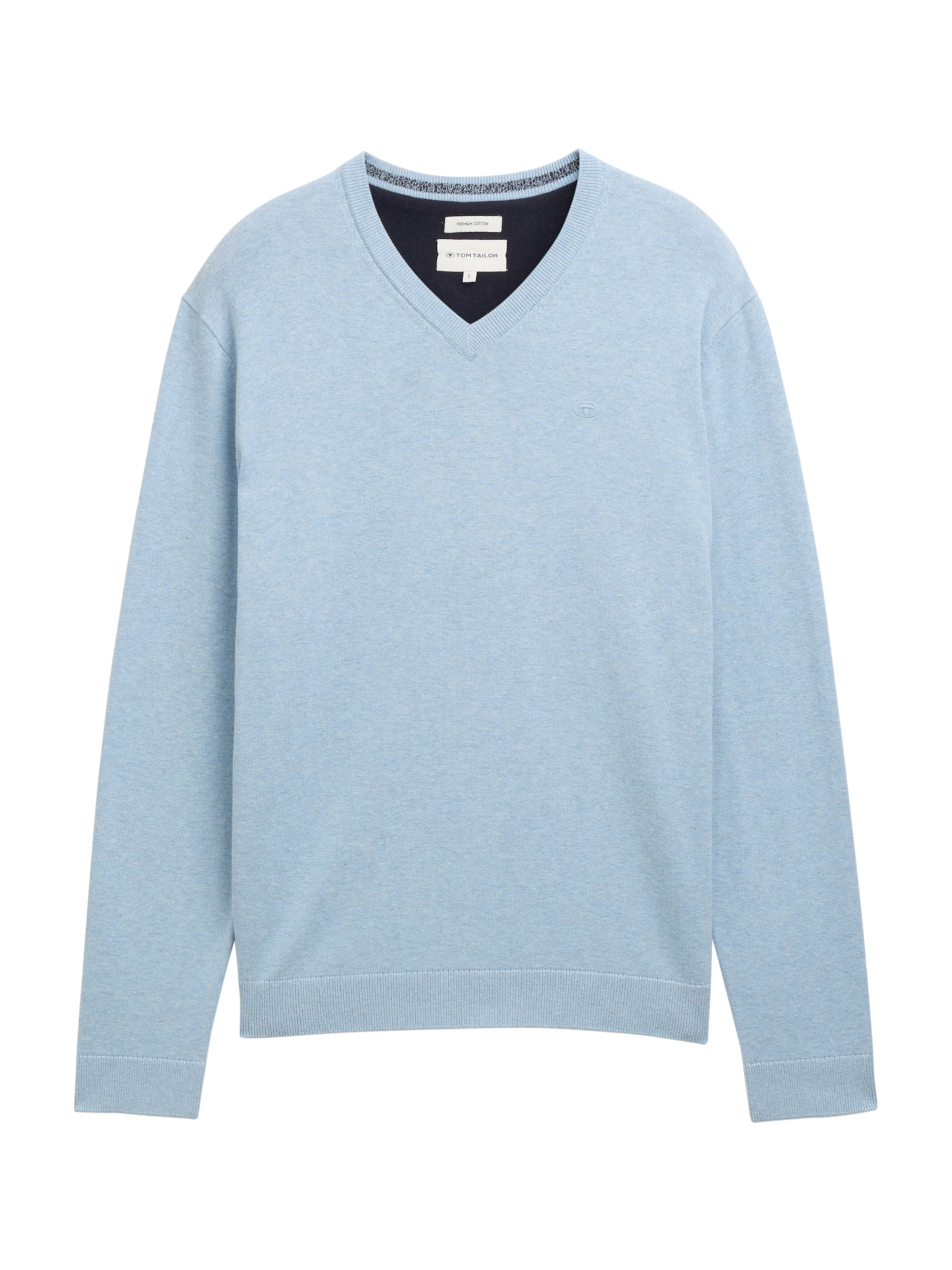 Pulover de la TOM TAILOR pe albastru: față