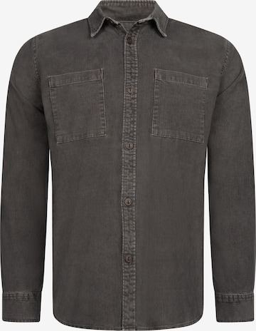 INDICODE JEANS Hemd 'Thyge' in Grau: Vorderseite