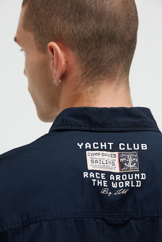 CAMP DAVID Slim fit Button Up Shirt in Blue