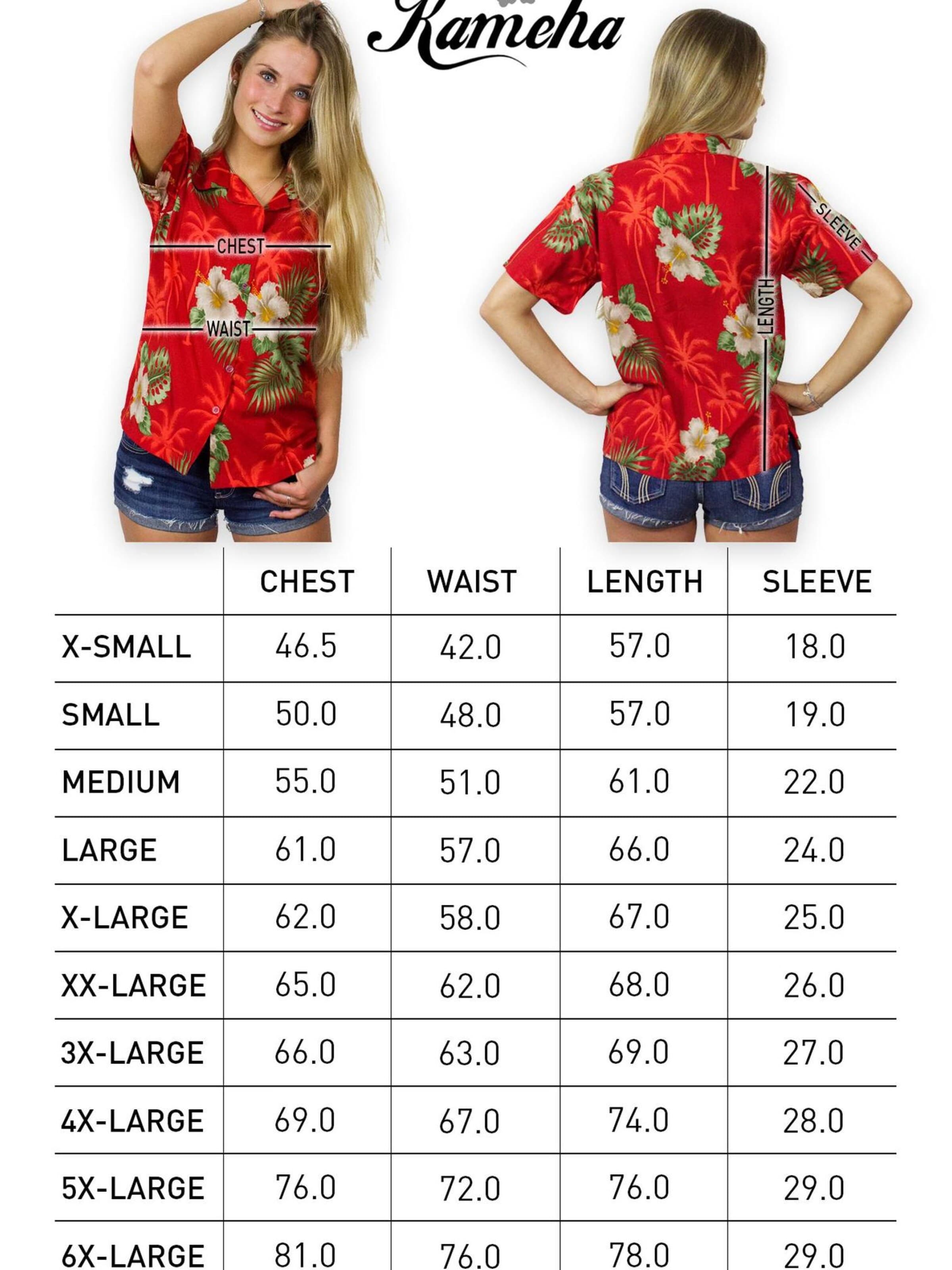 King Kameha Blouse 'Small Flower' in Rood