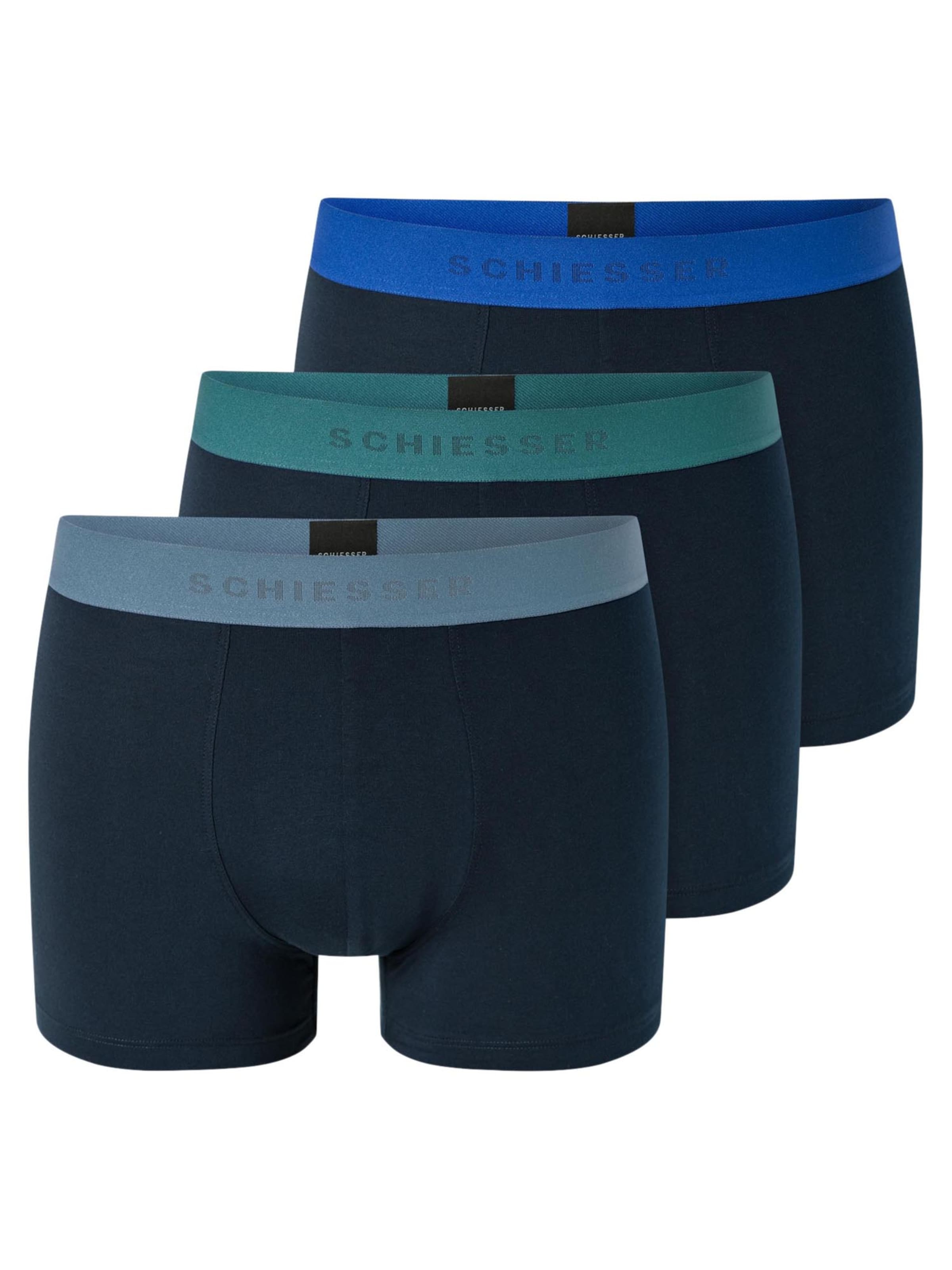 SCHIESSER - Calzoncillo boxer en azul: frente