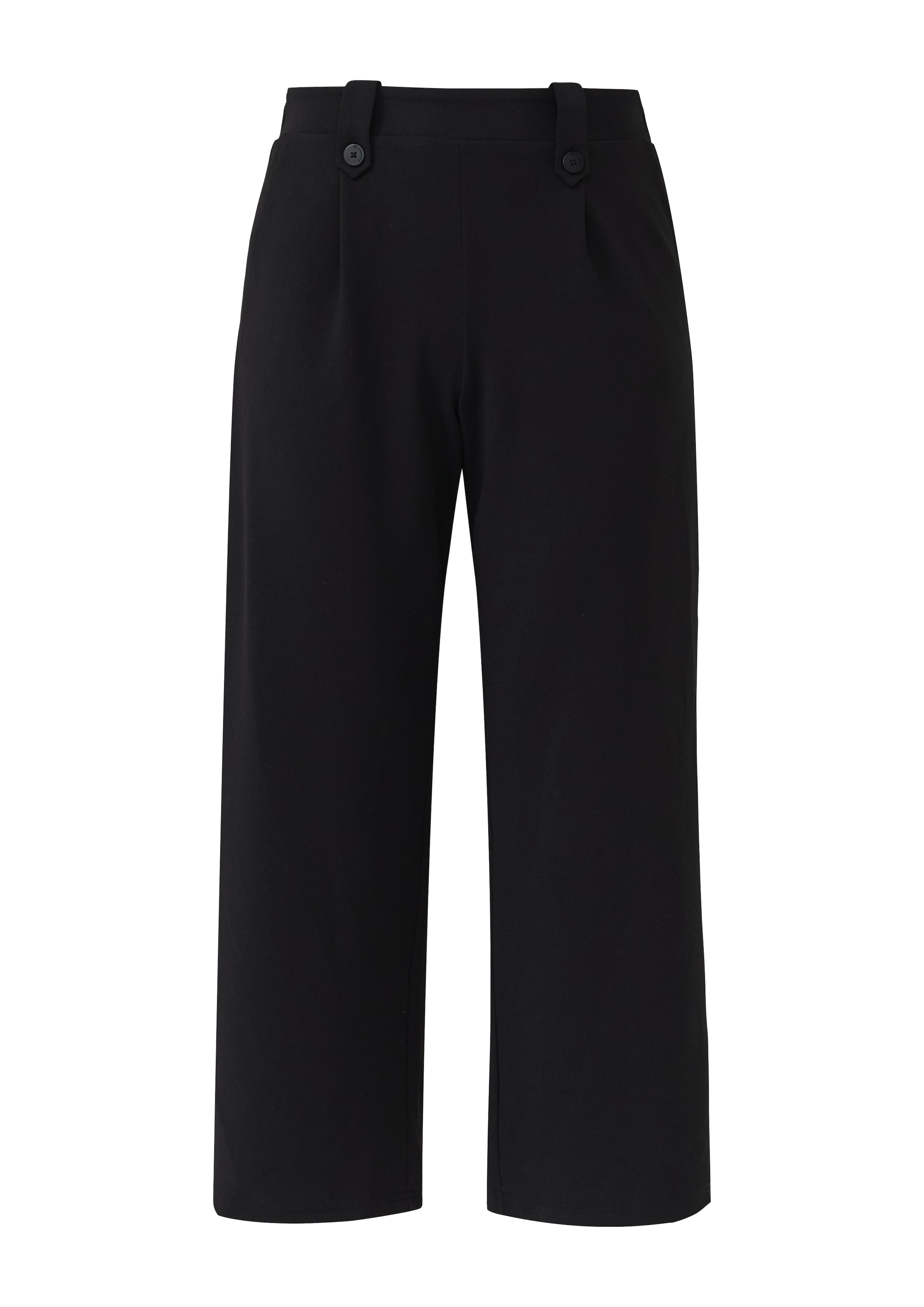 QS Wide leg Pants in Black: front
