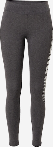 PUMA Skinny Workout Pants in Grey: front