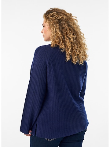 Zizzi Sweatshirt 'Cacomfy' i blå