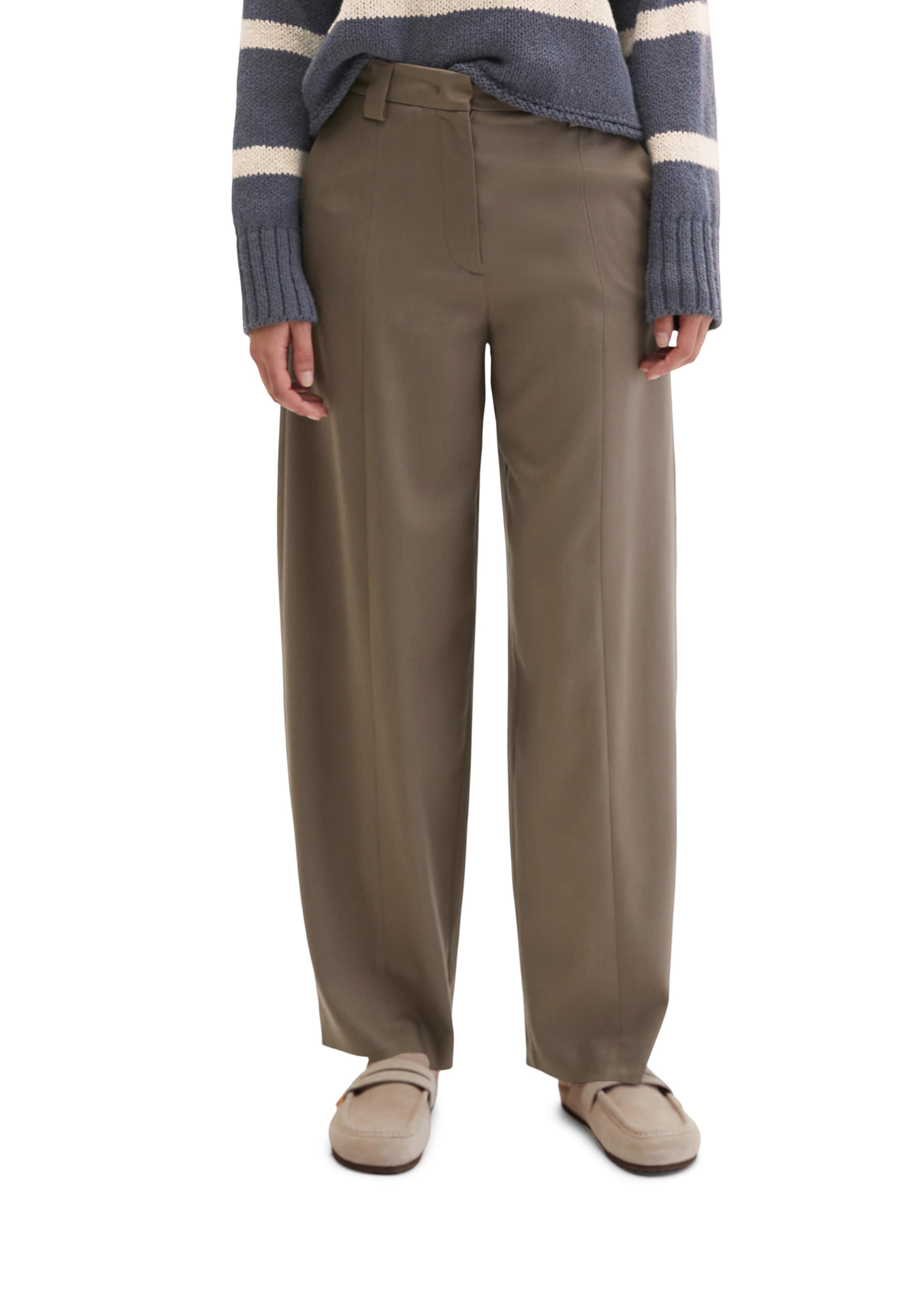 Barrel Pantalon Marc O'Polo en marron : devant