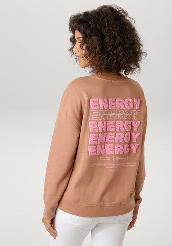 Aniston CASUAL Sweatshirt in Brown: front