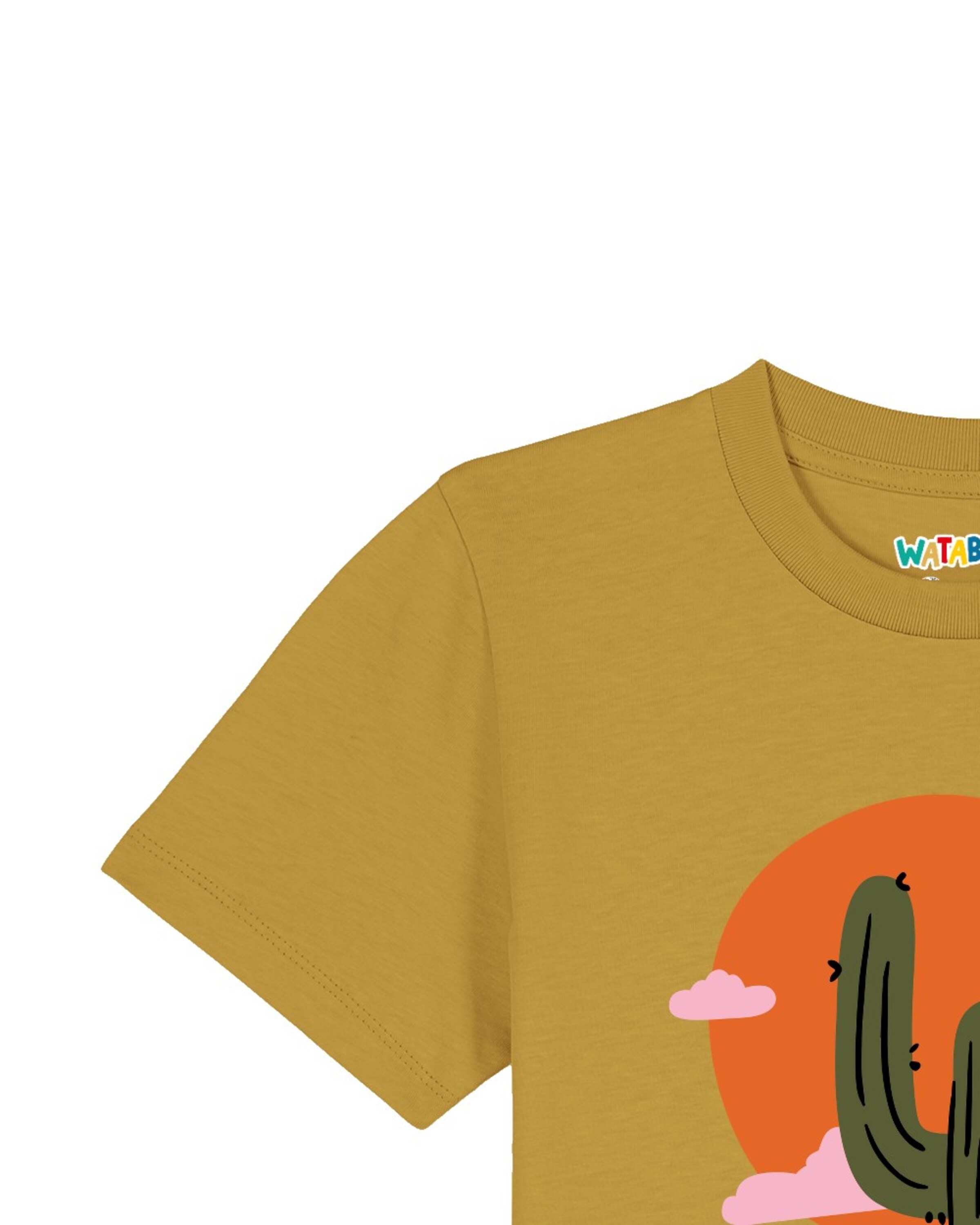 watabout.kids Shirt 'Kaktus im Sonnenuntergang' in Yellow