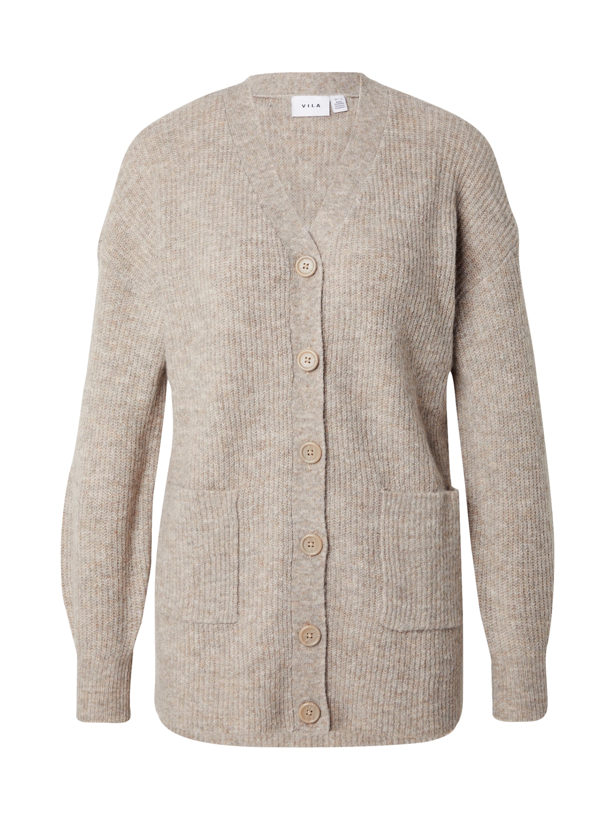 VILA Knit cardigan 'VIMINDY' in Beige: front