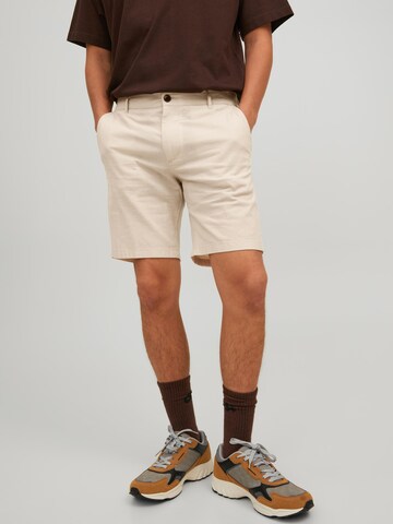 JACK & JONES Regular Chinobyxa 'Dave' i beige: framsida