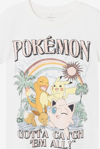 NAME IT Shirt 'Axaja Pokemon' in White: front