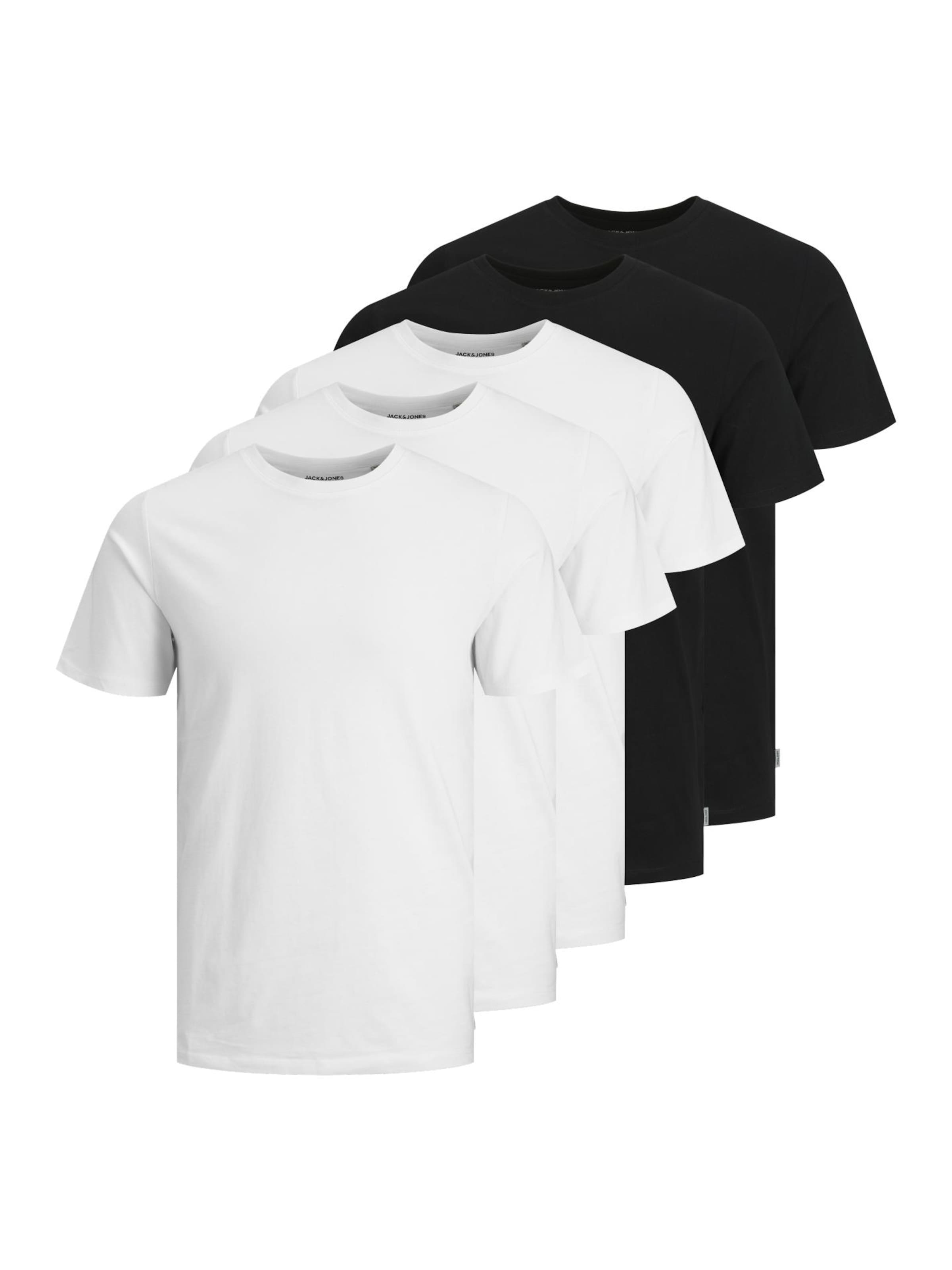 T-Shirt 'Essentials' JACK & JONES en noir : devant