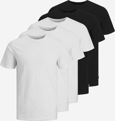 Tricou 'Essentials' JACK & JONES pe negru / alb, Vizualizare produs