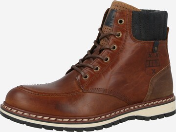 BULLBOXER Lace-Up Boots in Brown: front