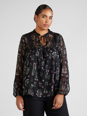 ONLY Curve Blouse 'TESSA ELIZA' in Zwart: voorkant