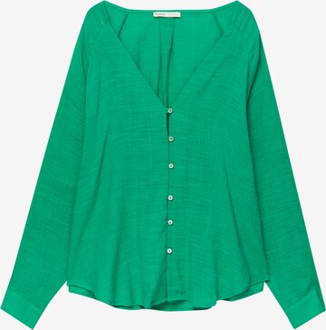 Pull&Bear Blouse in Groen: voorkant