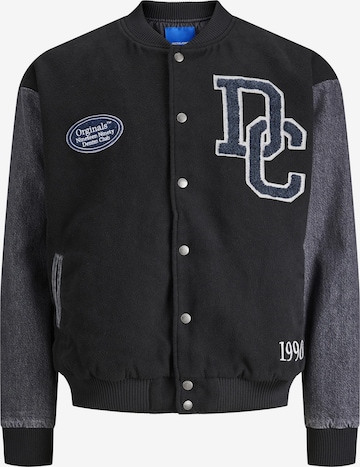 JACK & JONES Tussenjas 'VARSITY' in Zwart: voorkant