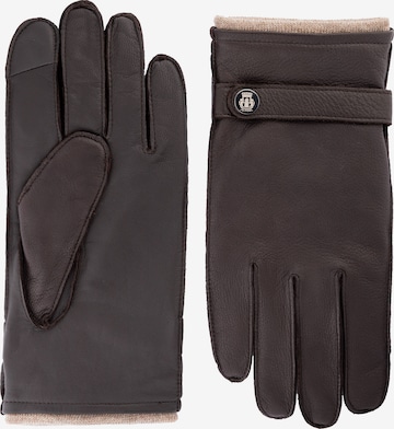 Mezzoguanti ' Wilhelmshaven ' di Roeckl in marrone: frontale