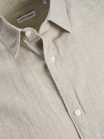 JACK & JONES Regular fit Button Up Shirt in Beige