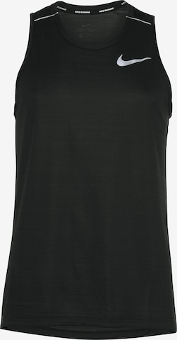 Coupe regular T-Shirt fonctionnel 'Miler' NIKE en noir : devant