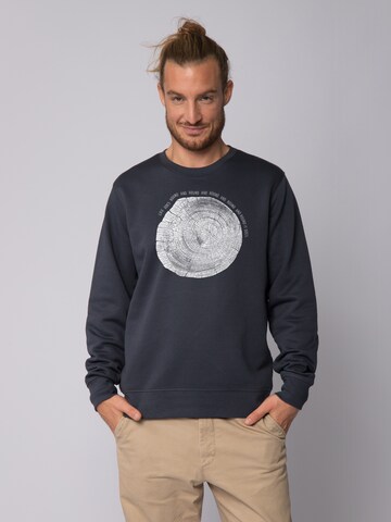 Sweat-shirt ' Baumscheibe ' Watapparel en gris : devant