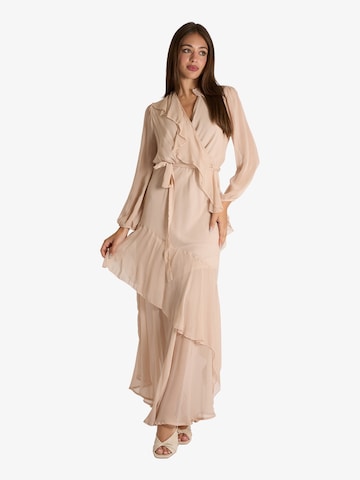 Dixie Kleid in Beige: Vorderseite