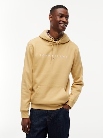 Sweat-shirt Tommy Jeans en beige : devant