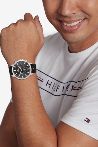 Montre à affichage analogique TOMMY HILFIGER en argent : devant