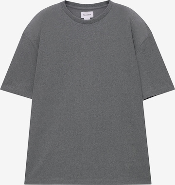 T-Shirt Pull&Bear en gris : devant