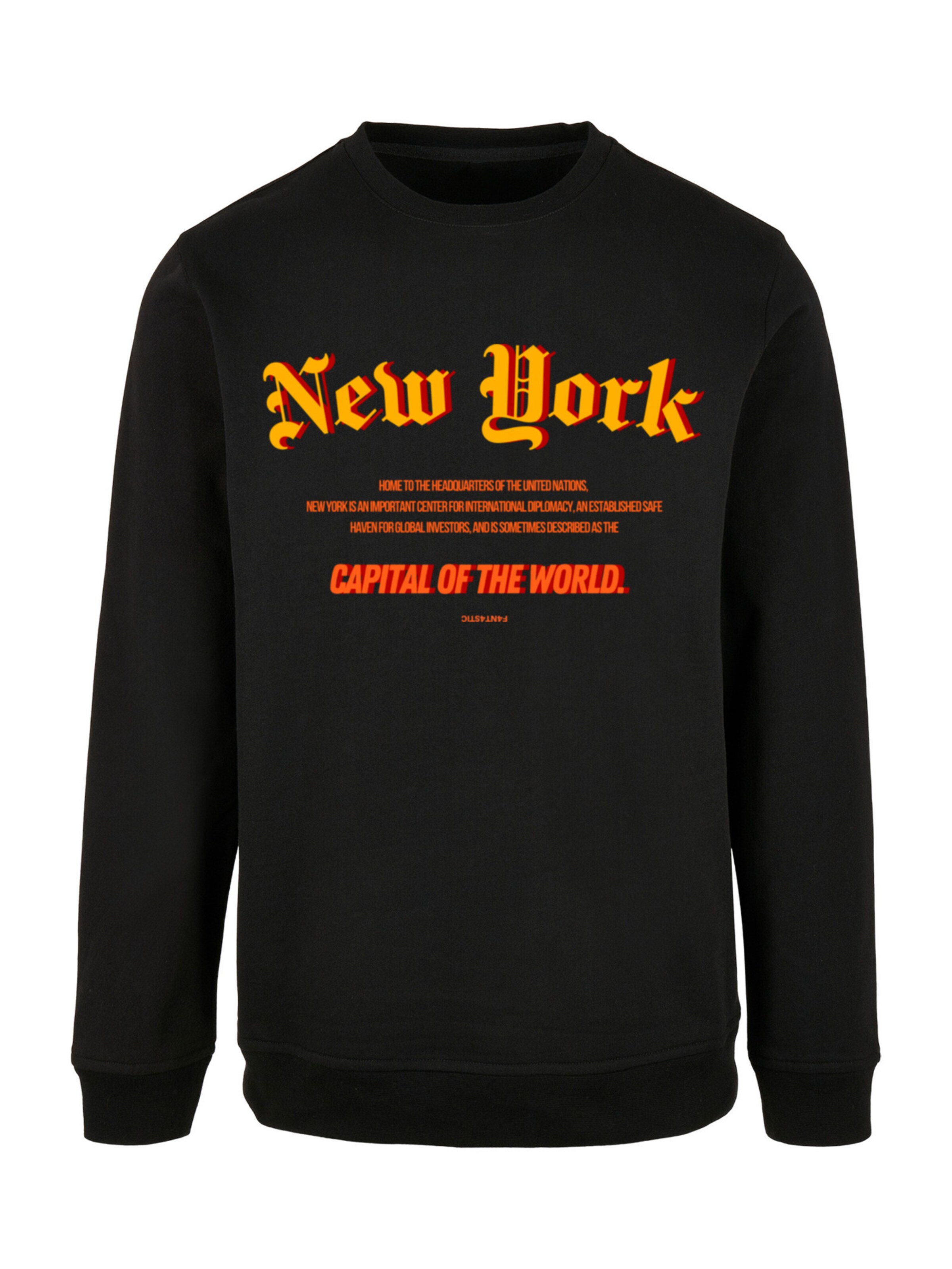 F4NT4STIC Sweatshirt in Zwart: voorkant