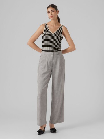 VERO MODA Wide leg Bandplooibroek in Grijs