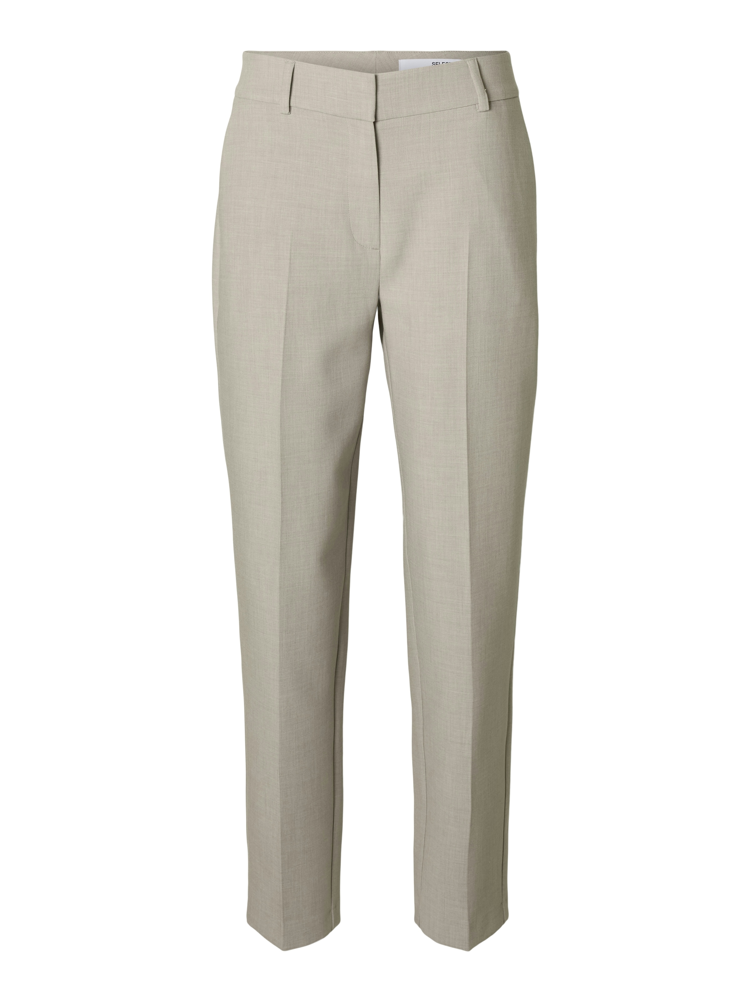 SELECTED Regularen Hlače na rob 'SLFRit-Ria' | siva barva: sprednja stran