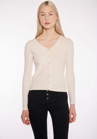 Hailys Knit Cardigan in Beige: front