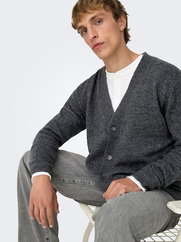 Giacchetta 'Maglieria' di Only & Sons in grigio