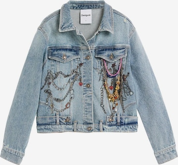 mėlyna Desigual Demisezoninė striukė 'Trucker': priekis
