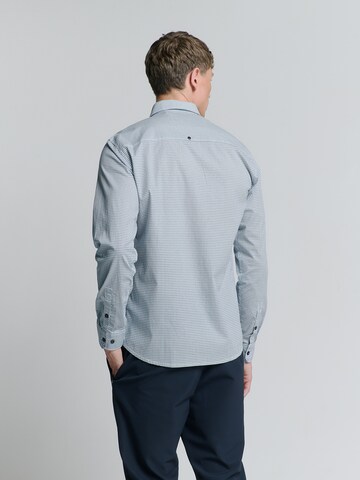 No Excess Slim fit Overhemd in Blauw