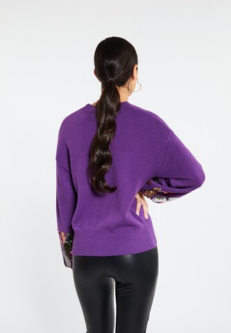 faina - Pullover em roxo