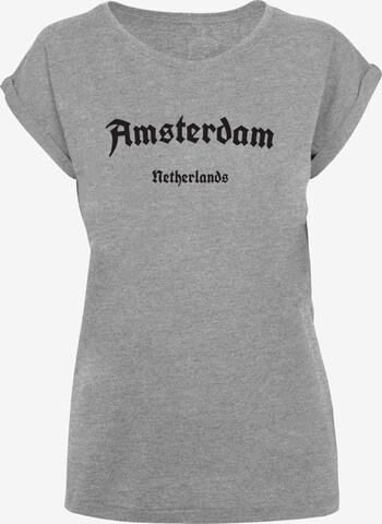Merchcode Shirt 'Amsterdam' in Grijs: voorkant