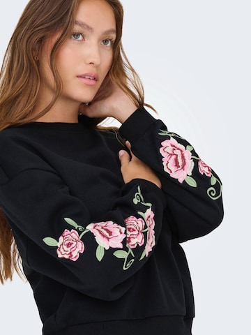 ONLY Sweatshirt 'ONLBROOKLYN' in Zwart