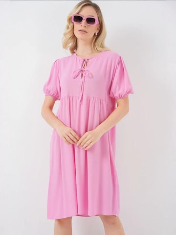 Bigdart Zomerjurk in Roze: voorkant