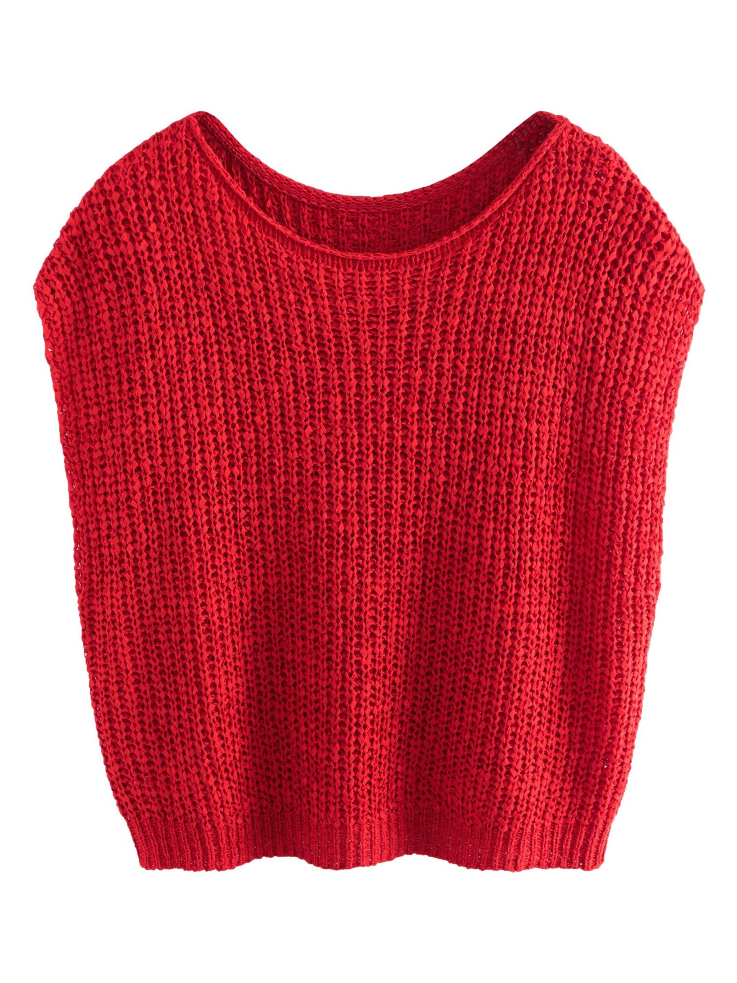 Top brodat de la Next pe roșu: față